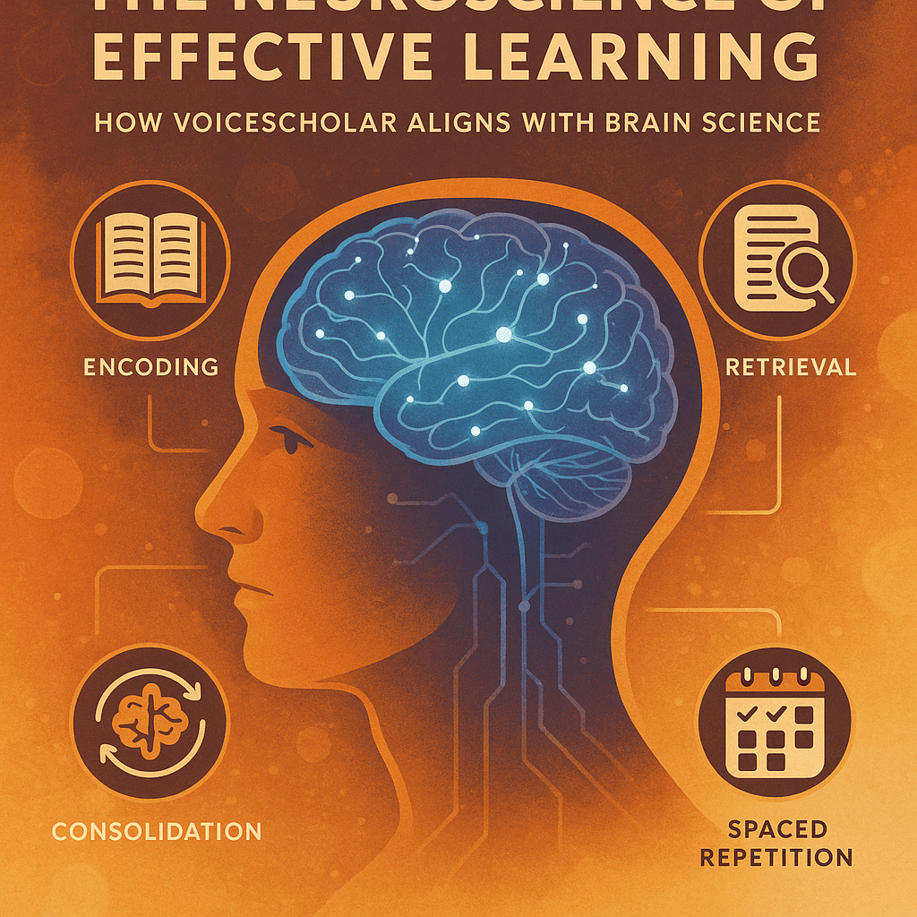 The Neuroscience of Effective Learning: How VoiceScholar Aligns with Brain Science